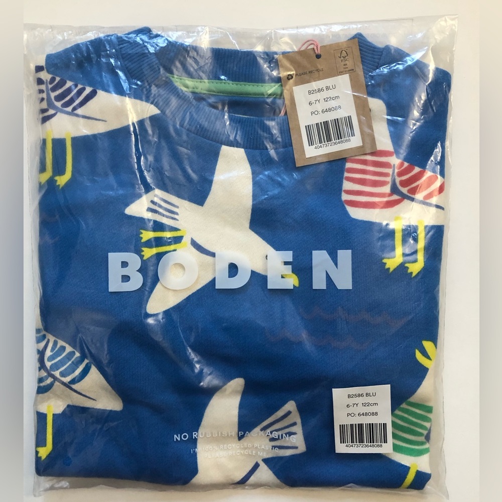 NWT Mini Boden Supersoft Printed Sweatshirt - Picture 4 of 6